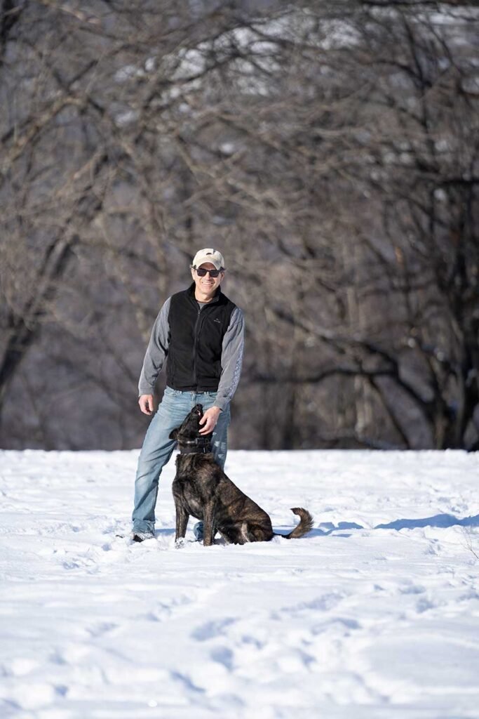 Serious Black X Line Dutch Shepherd Family Protection Dog with Founder